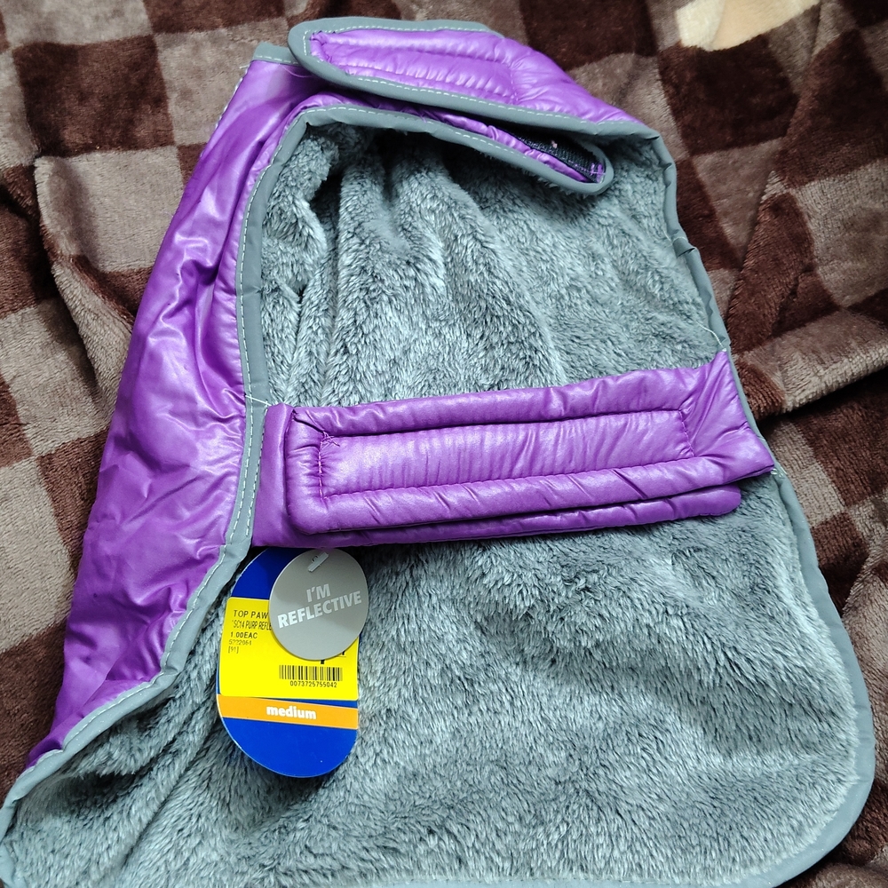 Reflective Purple Dog Jacket